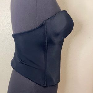 Sexy strapless black corset